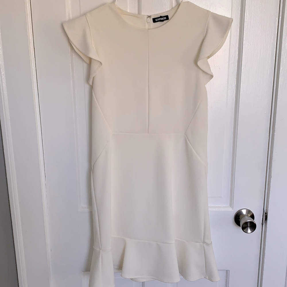 Ruffle white dress!